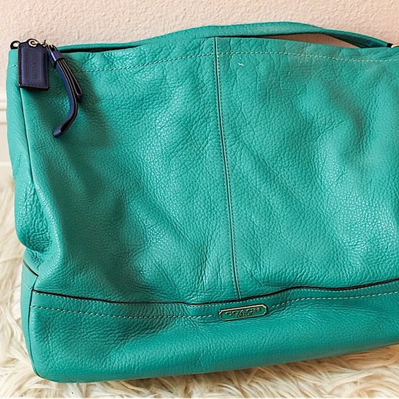 Coach Park Hobo Shoulder Purse Handbag Green - Picture 1 of 14